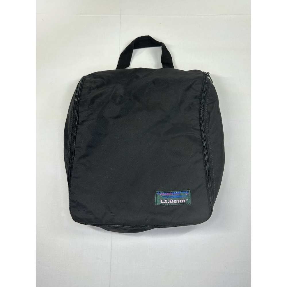 L.L. Bean Travel Toiletry Bag Shower Dopp Kit Hanging Black Teal Essential